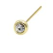 Gold Round Clear Crystal Bezel Set Nose Pins - 3mm (Box of 20)