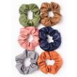 Vegan Leather Fabric Scrunchies - Assorted Colours(11cm)