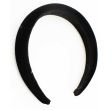Wholesale 2.5cm Wide Velvet Padded Aliceband - Black