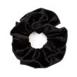 Velvet Extra Large Ruffled Hair Scrunchie – Assorted - 15cm