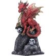 Vermillion Rune Protector Dragon Figurine - (9.5cm)