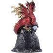 Vermillion Rune Protector Dragon Figurine - (9.5cm)