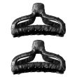 W7 Black Satin Covered Hair Clamps - 9.5cm
