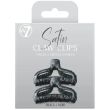 W7 Black Satin Covered Hair Clamps - 9.5cm