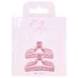 W7 Pink Satin Covered Hair Clamps - 9.5cm