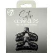W7 Satin Claw Clips -  Black/Noir (9.5cm)