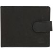 Genuine Leather  Wallet Multi Fold With Stud Closure - Black
