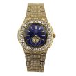 wholesale  Men's NY London Diamante Metal Bracelet Watch - Gold/Blue