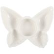 White Ceramic Butterfly Tealight Holder