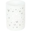 White Heart Cut-Out Ceramic Oil Burner & Wax Warmer - 11.5cm