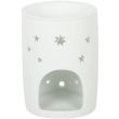 White Sun & Moon Cut-Out Ceramic Oil Burner & Wax Warmer - 11.5cm