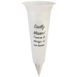 Graveside Flower Vase – Sadly Missed (White)