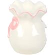 White Oil Burner with Pink Bow Detail – 13 cm