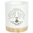 White Tree of Life Cut Out Oil Burner