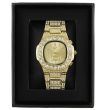 wholesale  Men's NY London Round Diamond Metal Bracelet Watch - Gold/Gold