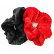 Wholesale Card of 2 Velvet Scrunchies- School Colours