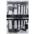 Chique Royal Moda Metallics 7pc Total Face Flip Brushes Kit - Silver 