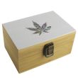 Wholesale Chongz Medium Bamboo Box - ''White Leaf''