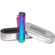 Wholesale Clipper Metal Flint-Mixed Icy & Shiny Silver Lighter Set 