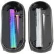Wholesale Clipper Metal Flint-Mixed Icy & Shiny Silver Lighter Set 