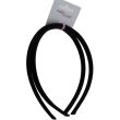 Wholesale 1m Wide Satin Aliceband - Black 