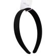 Wholesale 2cm Wide Satin Aliceband - Black 