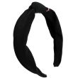 Wholesale 2.8cm Wide Loosely Knotted Fabric Aliceband - Black