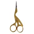 Wholesale ICE Tempered Stainless Stork Scissors - Half Gold 