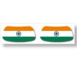 wholesale India Flag Face Sticker - Pack of 2 Stickers 
