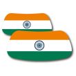 wholesale India Flag Face Sticker - Pack of 2 Stickers 