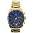 Wholesale Men's NY London Metal Bracelet Watch - Gold / Blue