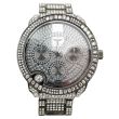 Wholesale Men's NY London Silver Crystals Watch - Black / Silver