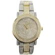 Wholesale NY London Mens Classic Bling Crystals Dial Two-Tone Fashion Watch - Gold/Silver