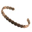 Wholesale Magnetic Copper Bangle - Braided Design (One Size) 