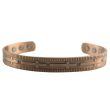 Wholesale Magnetic Copper Bangle - Cross Design (One Size) 