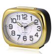 Wholesale Small Quartz Alarm Clock- Black/Gold 