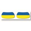 wholesale Ukraine Flag Face Sticker - Pack of 2 Stickers 