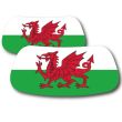 wholesale Wales Flag Face Sticker - Pack of 2 Stickers 