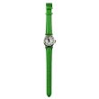 Wholesale Pelex Ladies Classic Round Dial Leather Strap Watch - Green & Silver