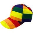 Wholesale Adults 6 Panel Rainbow Baseball Cap - Assorted