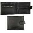 Wholesale Biggs & Bane Men's RFID Leather Wallet With Stud Closure Button - Black