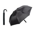 Wholesale Black Automatic Compact Umbrella With J Handle