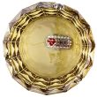 Wholesale BX Electroplated Round Gold Glass Ashtray - 15.5cm