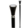 Wholesale Capstick with Metal Top Walking Stick - Black