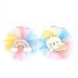 Wholesale Cat And Rainbow Glitter Motif Clip 5cm