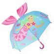 Wholesale Children's Mermaid Design 3D Umbrella 