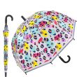 Wholesale Children's Multi Colour Animal Print Clear Dome Umbrella 