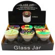 Wholesale Clear Bamboo Top Glass Jars (70 x 68mm) - Assorted Designs