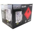 Wholesale Clipper Electronic Jet Flame Lighter Gift Set - Silver