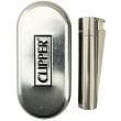 Wholesale Clipper Electronic Jet Flame Lighter Gift Set - Silver